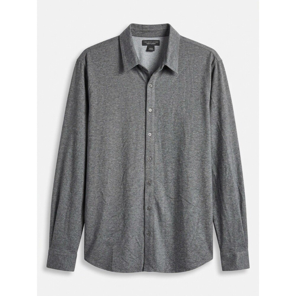 The Men's Store Bloomingdales Reg Fit Woven Button Down Shirt, Grey, Size XXL